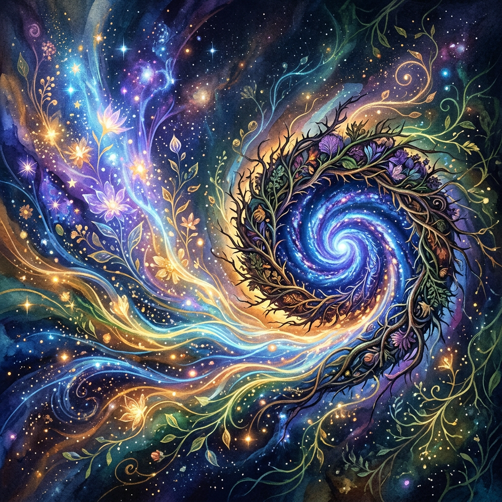 Spirals and the inverted dimensional spaces